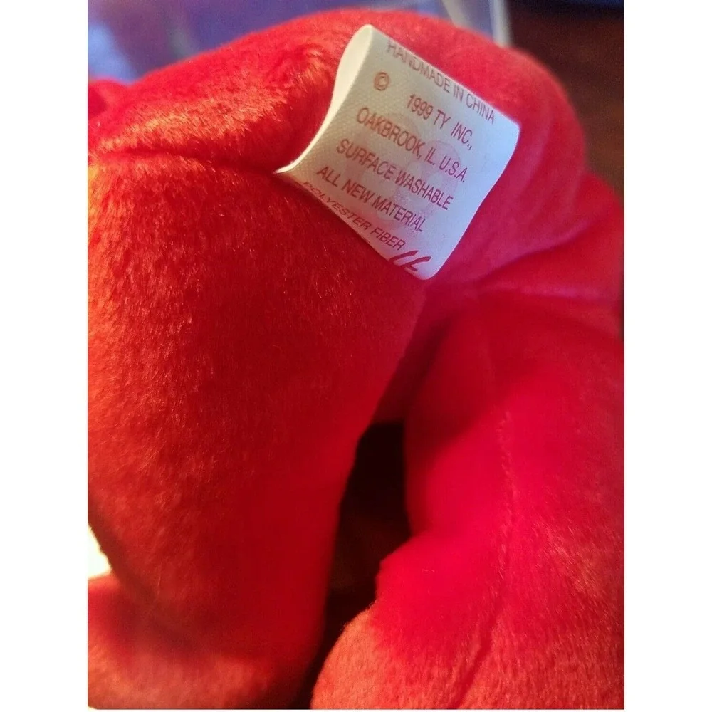Osito TY‎ Beanie Baby Red Mexico Mexican Flag Teddy Bear February 5 1999